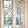 Exterior double French door set to replace sliding glass door unit